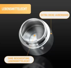 Thiru Espressokocher Induktion L Premium Mokkakanne Aus Edelstahl Inkl. Toolset (Silber, 4 Tassen (200ml)) -Küchenkochgeschirr Geschäft db271c1d6f02f8580569d2e16edb7fd1