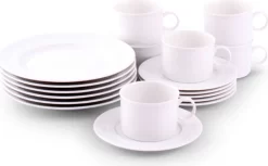 Friesland Kaffee-Service 18tlg Jeverland Weiß