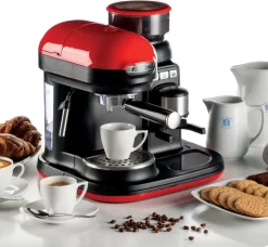 Ariete Siebträger-Espressomaschine Moderna Mit Kaffeemühle Und Aufschäumdüse, Rot/schwarz -Küchenkochgeschirr Geschäft e0470ec8c5be1ba35d075ff87136be20