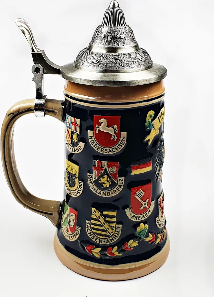 Bierkrug Mit Deckel Deutschland Bundesländer 0,5 Liter 3 Bierkrug Mit Deckel Deutschland Bundesländer 0,5 Liter – Bild 3