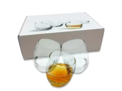 6 X Bar Rocking Whisky Glas Whiskey Trinkglas Gläser - Runder Boden 200 Ml