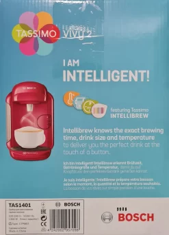 Bosch Tassimo Vivy2 Kapselmaschine TAS1401, Kompaktes Design, Vollautomatisch, Geeignet Für Alle Tassen - Pink -Küchenkochgeschirr Geschäft e60cd99fdc41b5d9d85b796ecafc156c