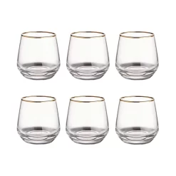 BUTLERS TOUCH OF GOLD 6x Gläser Mit Goldrand 345ml