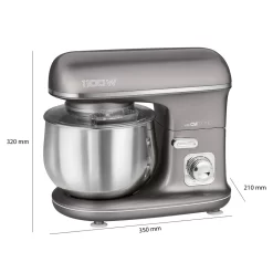 Clatronic Knetmaschine KM 3712 Inkl. Transparentem Spritzschutzdeckel Mit Nachfüllöffnung, 1100 Watt, 5 Liter, Schwenkbarer Multifunktionsarm, Titan 11 Clatronic Knetmaschine KM 3712 Inkl. Transparentem Spritzschutzdeckel Mit Nachfüllöffnung, 1100 Watt, 5 Liter, Schwenkbarer Multifunktionsarm, Titan -Küchenkochgeschirr Geschäft edda7510174ba0a8010cf46d1a9b89b7