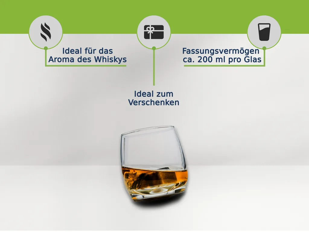 6 X Bar Rocking Whisky Glas Whiskey Trinkglas Gläser - Runder Boden 200 Ml 6 6 X Bar Rocking Whisky Glas Whiskey Trinkglas Gläser - Runder Boden 200 Ml – Bild 6