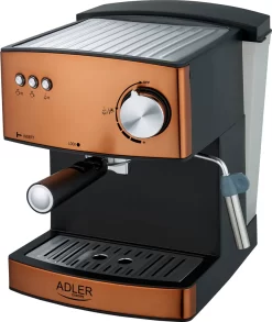 Adler Espressomaschine | Kaffeemaschine | Milchaufschäumer | Cappuccinomaschine | Siebträger Espressomaschine | Elektrische Espressomaschine | Bronze Design | 1,6L Wassertank | 850 Watt |15 Bar | -Küchenkochgeschirr Geschäft fac095be1ac9e310313f5925aa31ffca