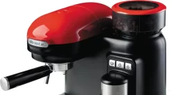 Ariete Siebträger-Espressomaschine Moderna Mit Kaffeemühle Und Aufschäumdüse, Rot/schwarz -Küchenkochgeschirr Geschäft fb1f5ffbd35ab7e8f003f23c740a80da