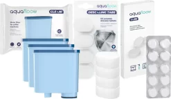 AquaFloow Set Für Saeco/Philips Kaffeemaschinen: 3x Wasserfilter (Ersatz CA6903), Entkalkungstabletten 4 Stück (Ersatz TZ80002), Reinigungstabletten 10x2g (Ersatz TZ80001)