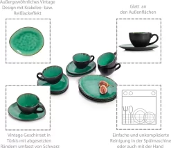 Sänger SÄNGER Kaffeeservice Palm Beach 12 Teilig Für 4 Personen -Küchenkochgeschirr Geschäft fd75b7bf14dfac77cdab53649486a877