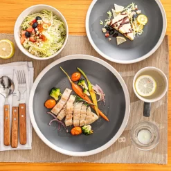 Tafelservice, Vancasso SEESAMI 16-teiliges Kombiservice Aus Steinzeug, Geschirrset Im Modernen Aussehen Für 4 Personen -Küchenkochgeschirr Geschäft ffcffaac0f34f554924523c68dc81713